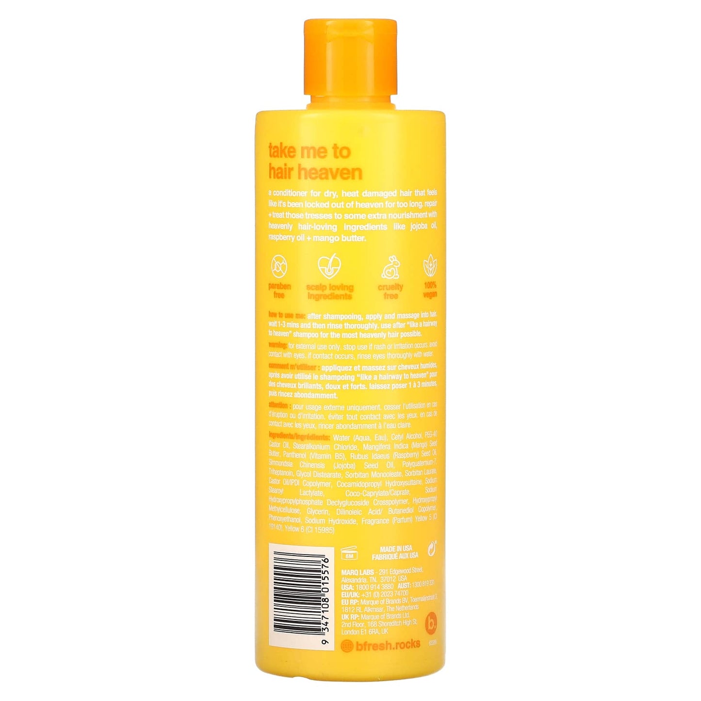 b.fresh, Like A Hairway to Heaven, Ultra Nourishing Conditioner, For Dry + Heat Damaged Hair, Sweet Mango, 12 fl oz (355 ml)