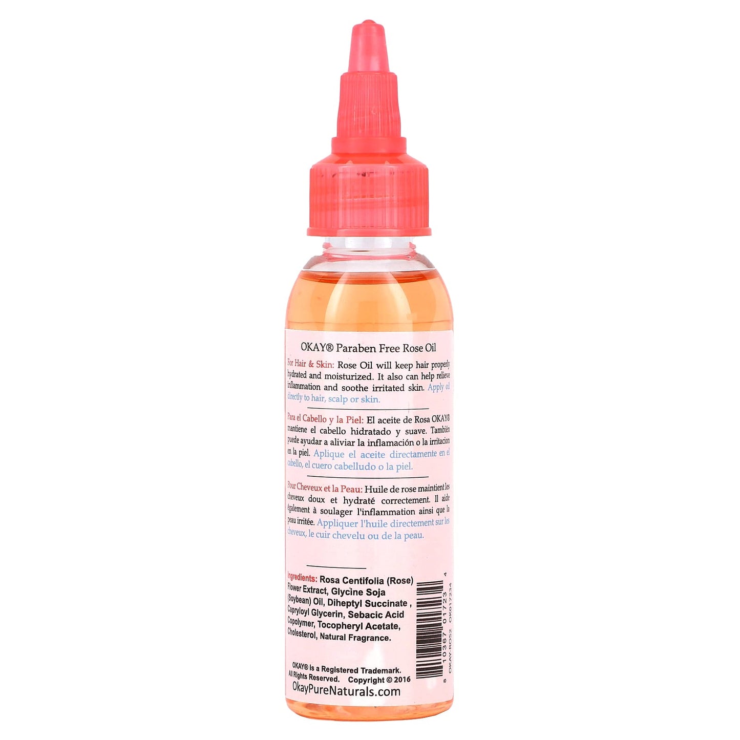 Okay Pure Naturals, Rose Oil, 2 fl oz (59 ml)