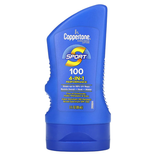 Coppertone-Sport-Sunscreen Lotion-4-In-1 Performance-SPF 100-3 fl oz (89 ml)