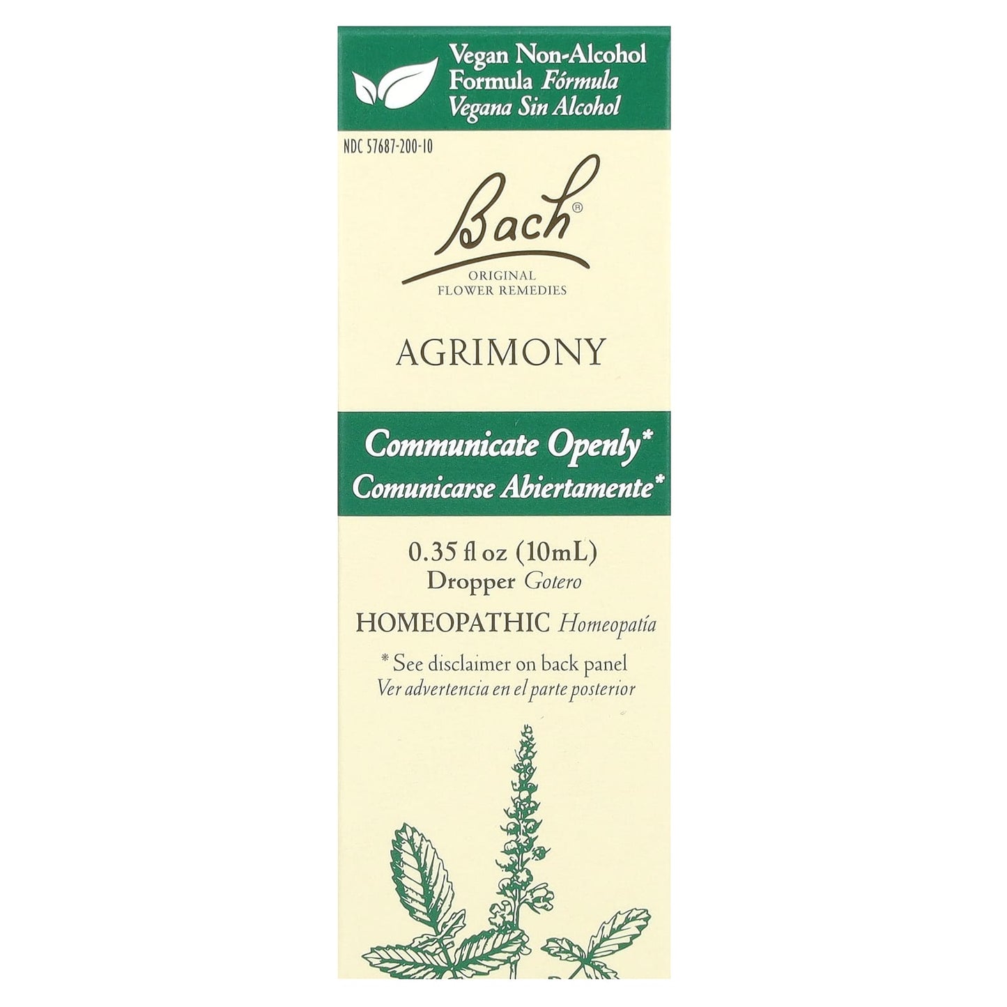 Bach-Original Flower Remedies-Agrimony-0.35 fl oz (10 ml)