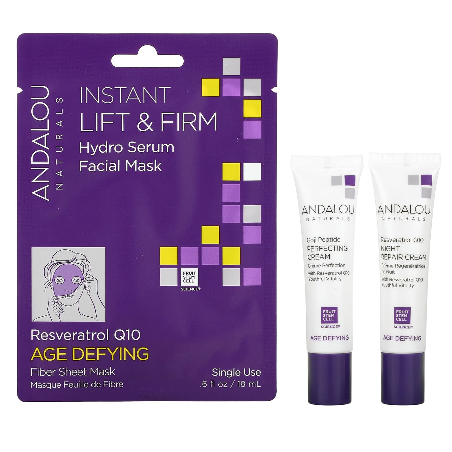 Andalou Naturals-Age Defying Day To Night-3 Piece Kit