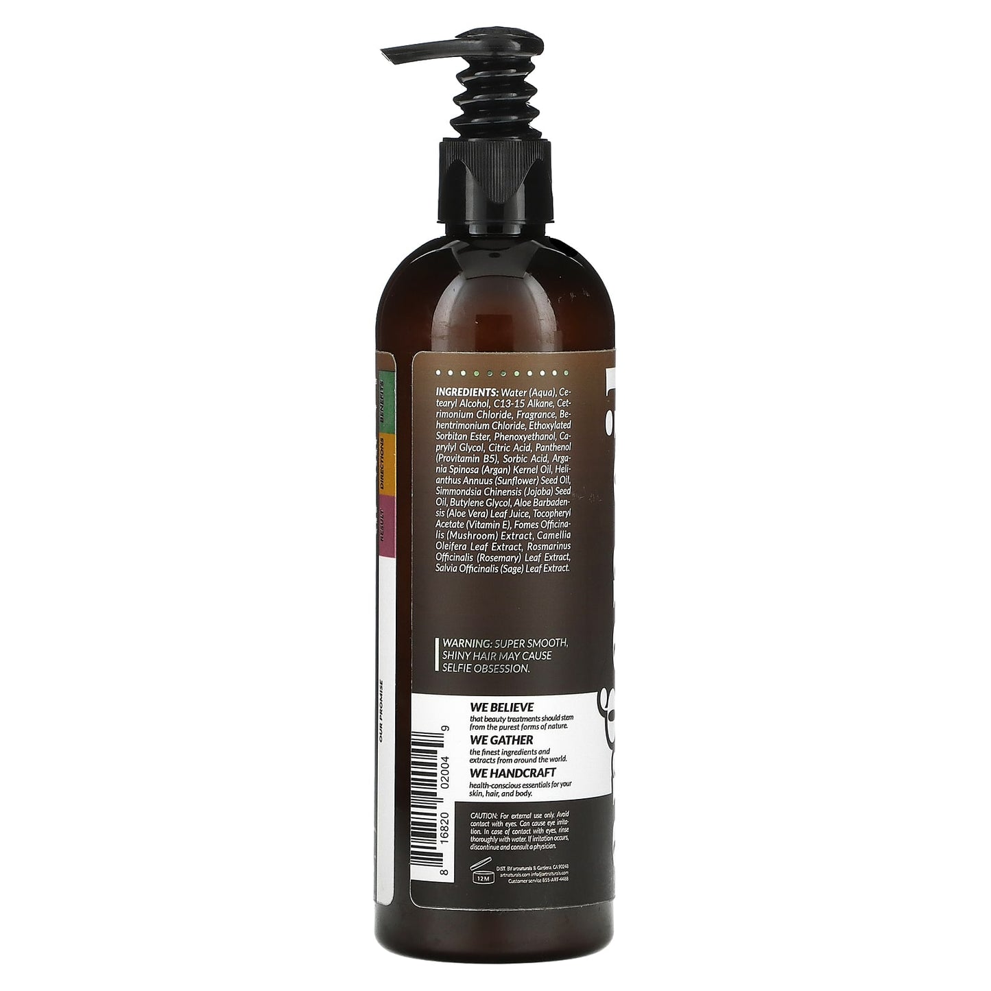 artnaturals, Argan Oil Leave-In Conditioner, For Dry, Damaged, Brittle Hair, 12 fl oz (355 ml)