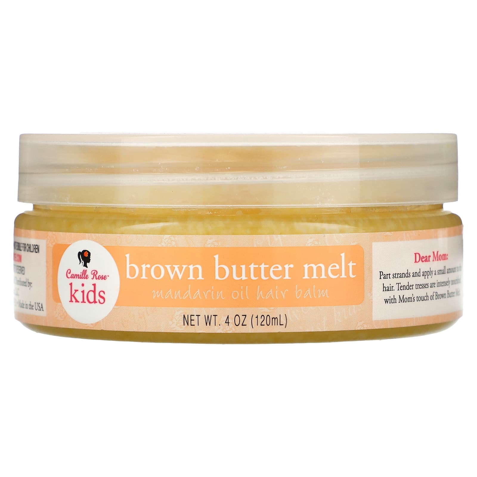 Camille Rose-Kids-Brown Butter Melt-Mandarin Oil Hair Balm-4 oz (120 ml)