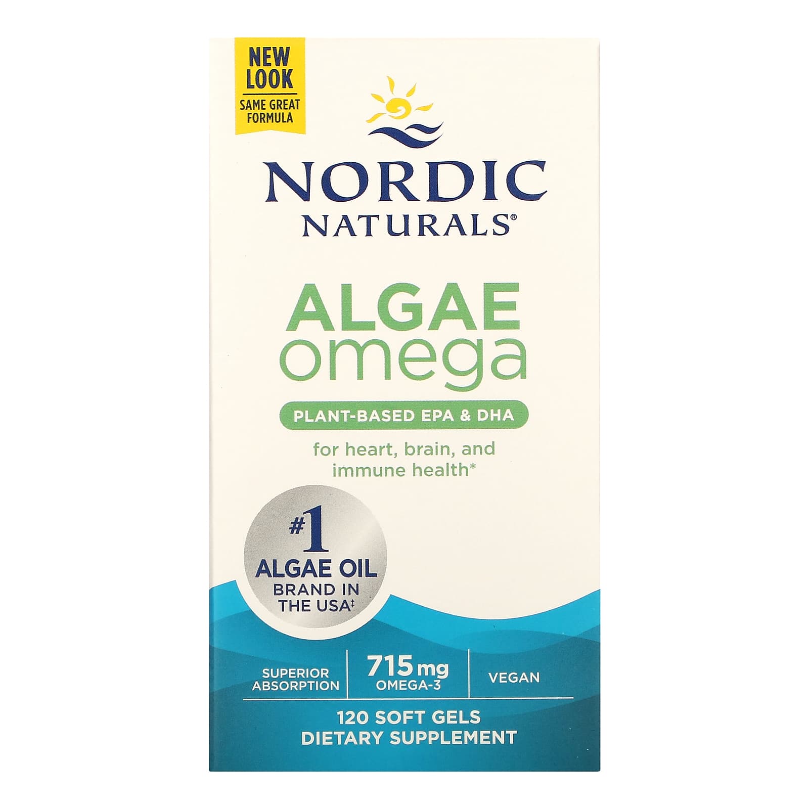 Nordic Naturals-Algae Omega-715 mg-120 Soft Gels