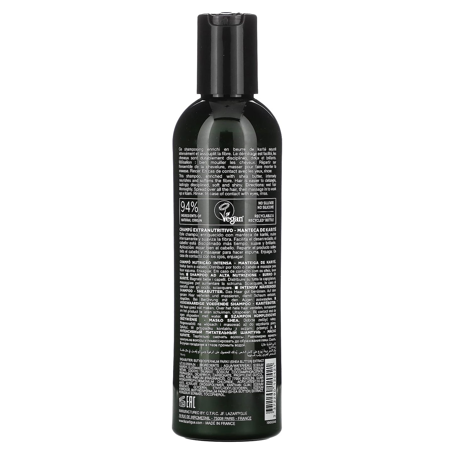 Lazartigue, Nourish, High Nutrition Shampoo, Shea Butter, Dry, Thick Hair, 8.5 fl oz (250 ml)