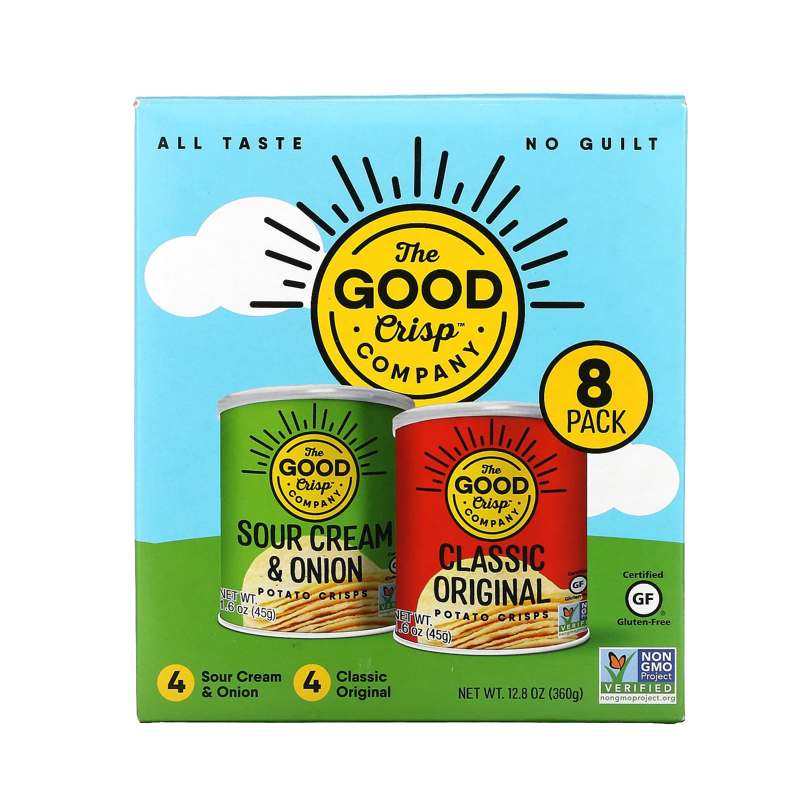 The Good Crisp Company-Potato Crisps-Variety Pack-8 Count-1.6 oz (45 g) Each