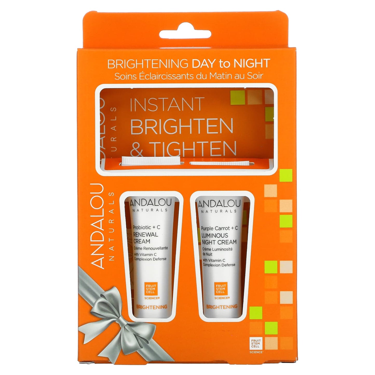 Andalou Naturals, Brightening Day to Night, 3 Piece Kit