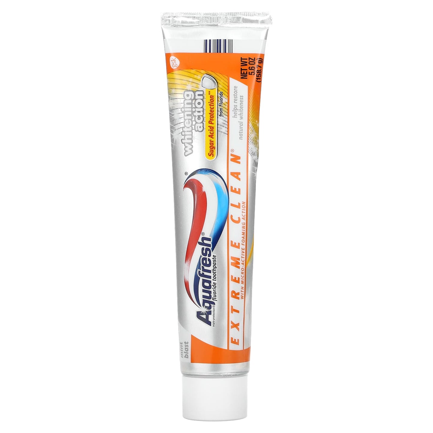 Aquafresh-Extreme Clean Fluoride Toothpaste-Whitening Action-Mint Blast-5.6 oz (158.7 g)