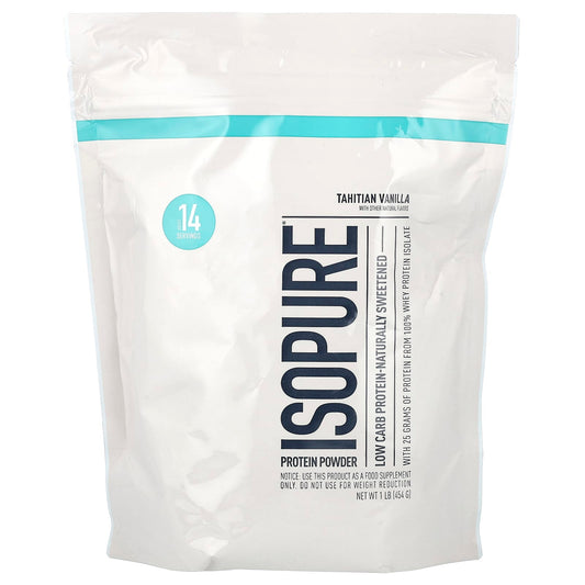 Isopure-Low Carb Protein Powder-Tahitian Vanilla-1 lb (454 g)