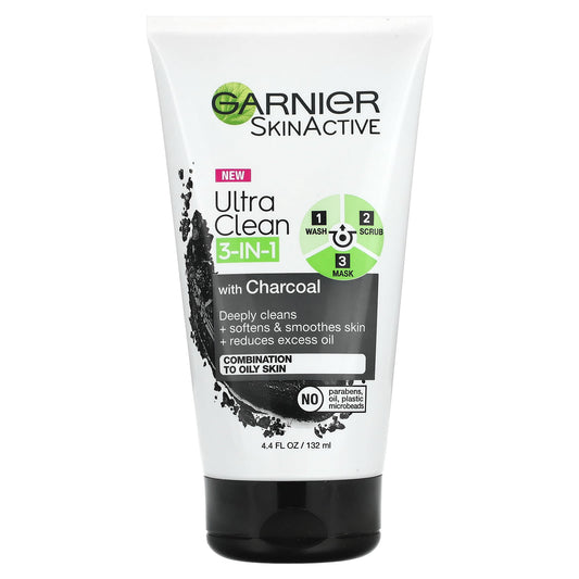 Garnier-SkinActive-Ultra Clean 3-In-1 with Charcoal-4.4 fl oz (132 ml)