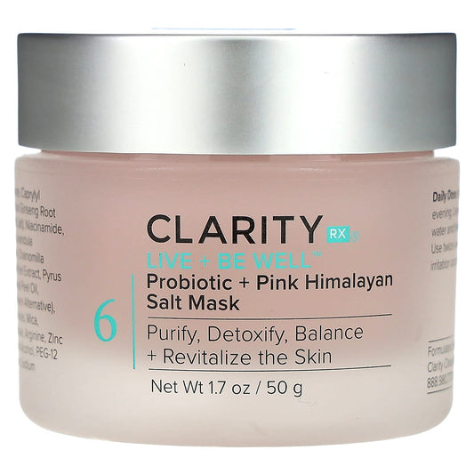 ClarityRx-Live + Be Well-Probiotic + Pink Himalayan Salt Mask -1.7 oz (50 g)