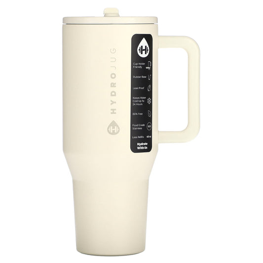 HydroJug-Traveler Tumbler-Cream-40 oz