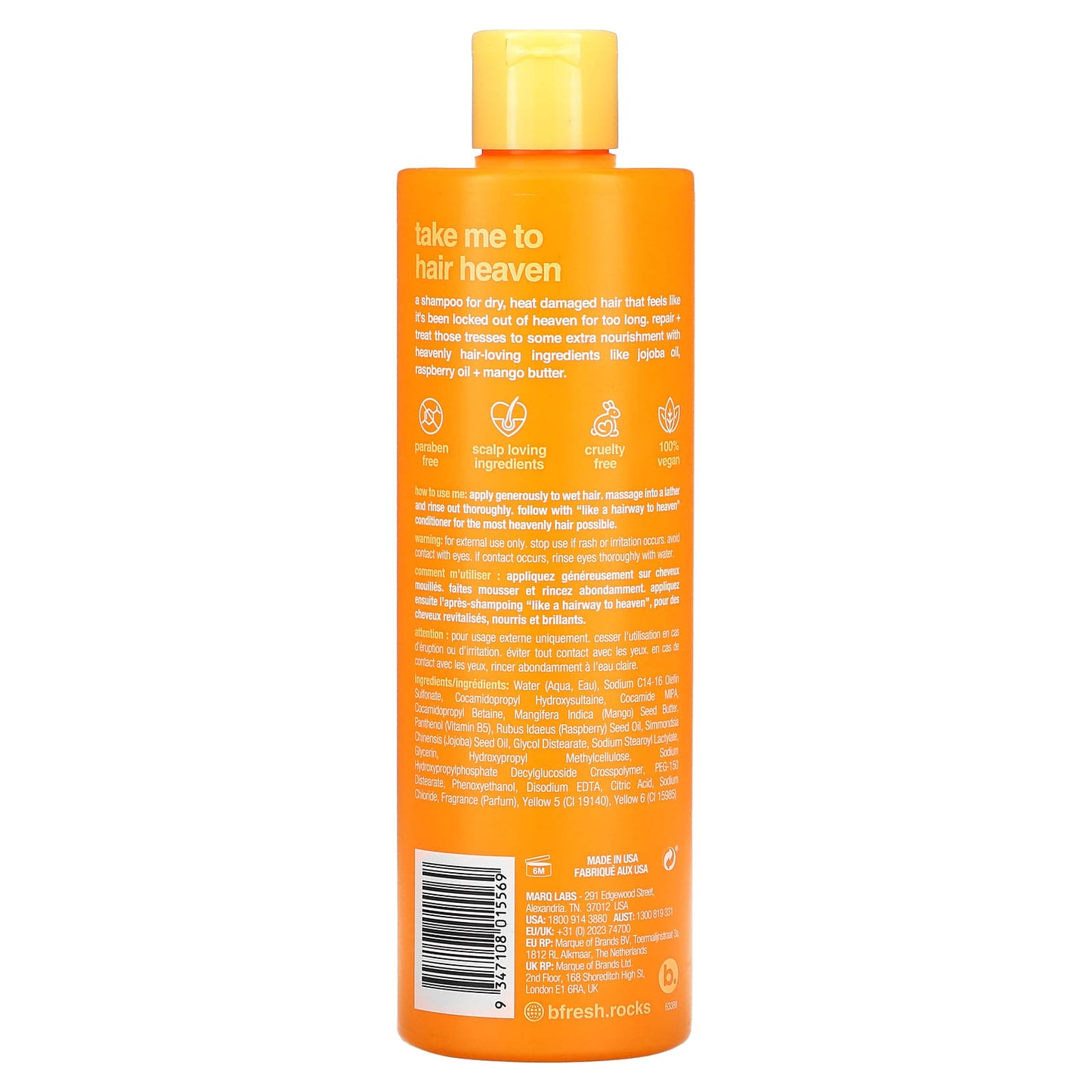 b.fresh, Ultra Nourishing Shampoo, For Dry + Heat Damaged Hair, Sweet Mango, 12 fl oz  (355 ml)