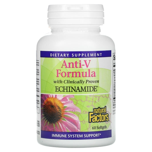 Natural Factors-Anti-V Formula-with Clinically Proven Echinamide-60 Softgels