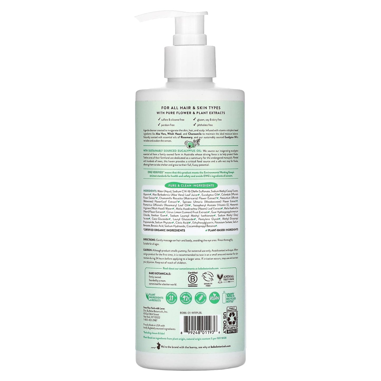 Babo Botanicals, Eucalyptus Remedy Shampoo & Wash, 16 fl oz (473 ml)