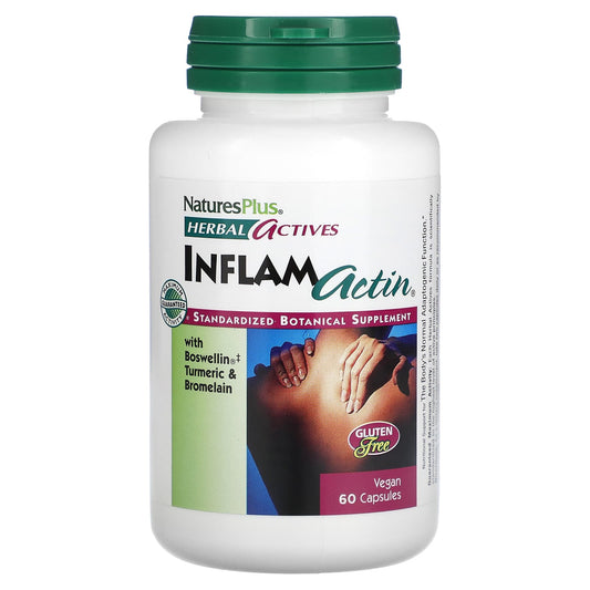 NaturesPlus-Herbal Actives-InflamActin-60 Vegan Capsules