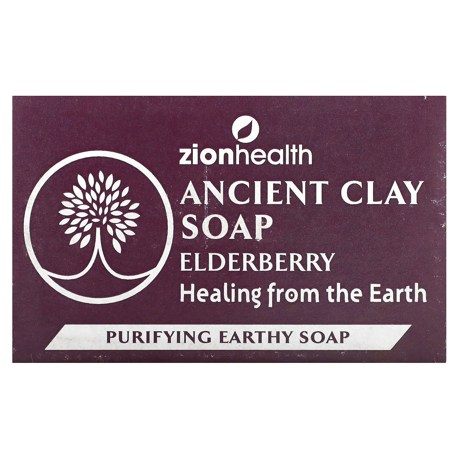 Zion Health-Ancient Clay Soap Bar-Elderberry-6 oz (170 g)