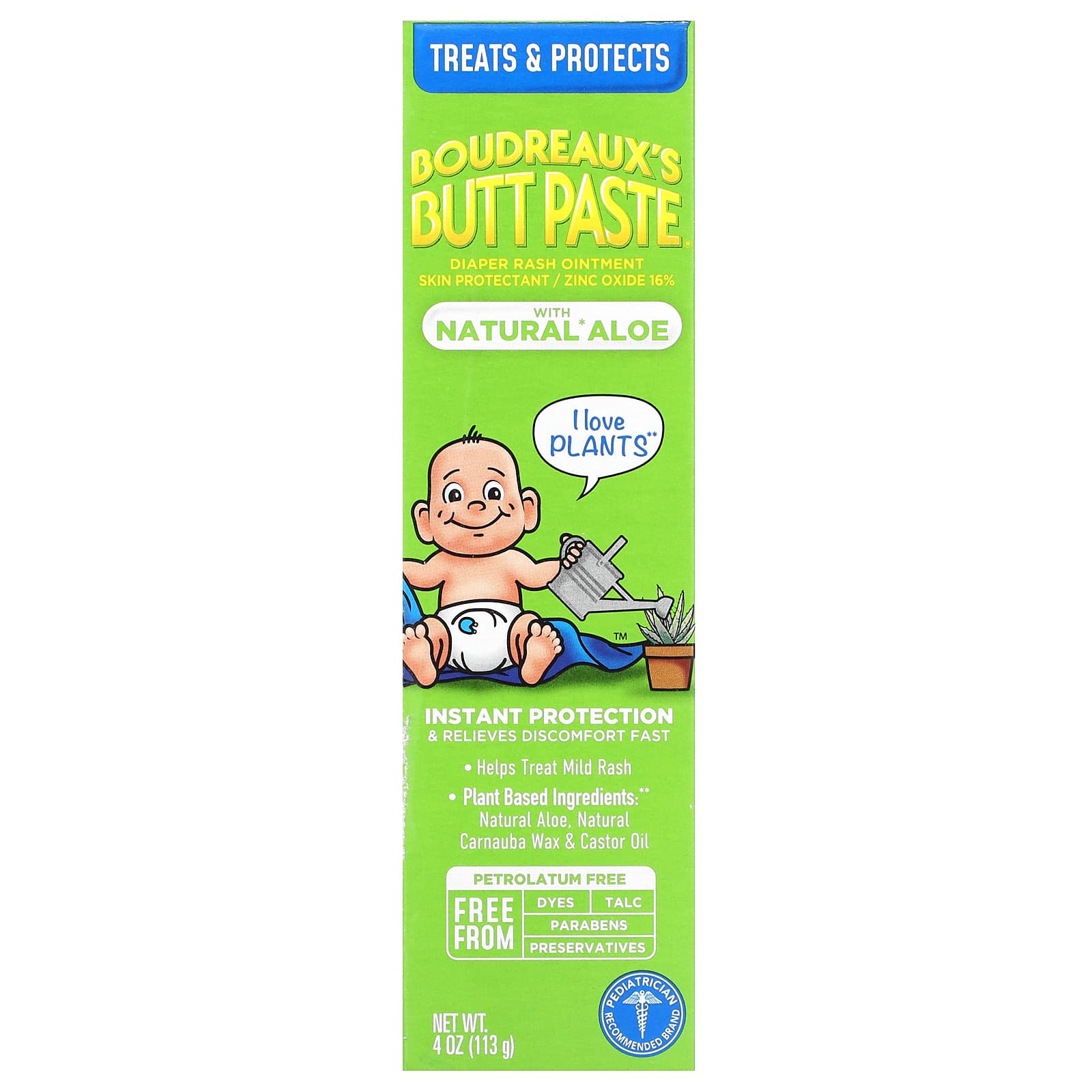 Boudreaux's Butt Paste-Butt Paste-Diaper Rash Ointment With Natural Aloe-4 oz (113 g)