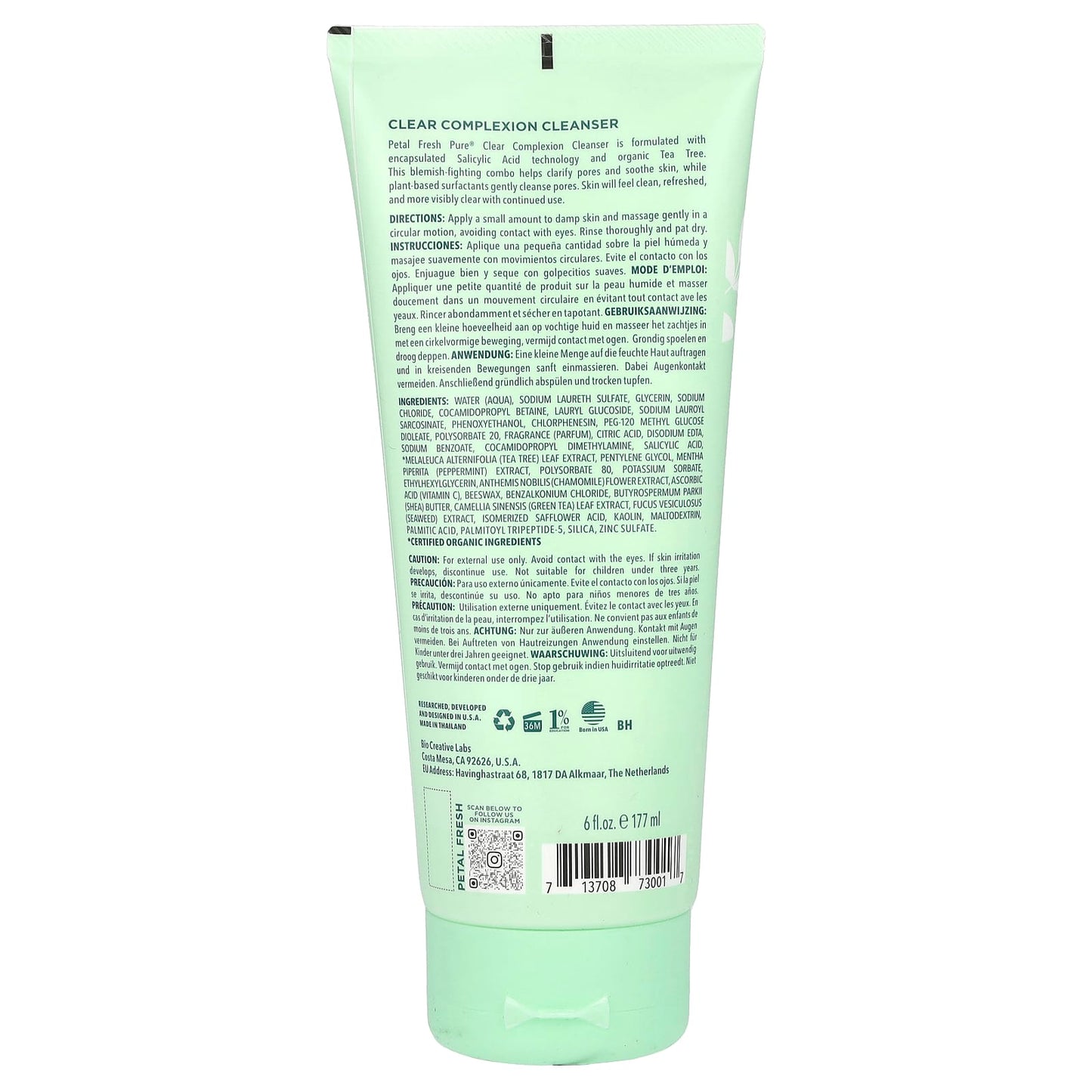 Petal Fresh, Clear Complexion Cleanser, Tea Tree, 6 fl oz (177 ml)