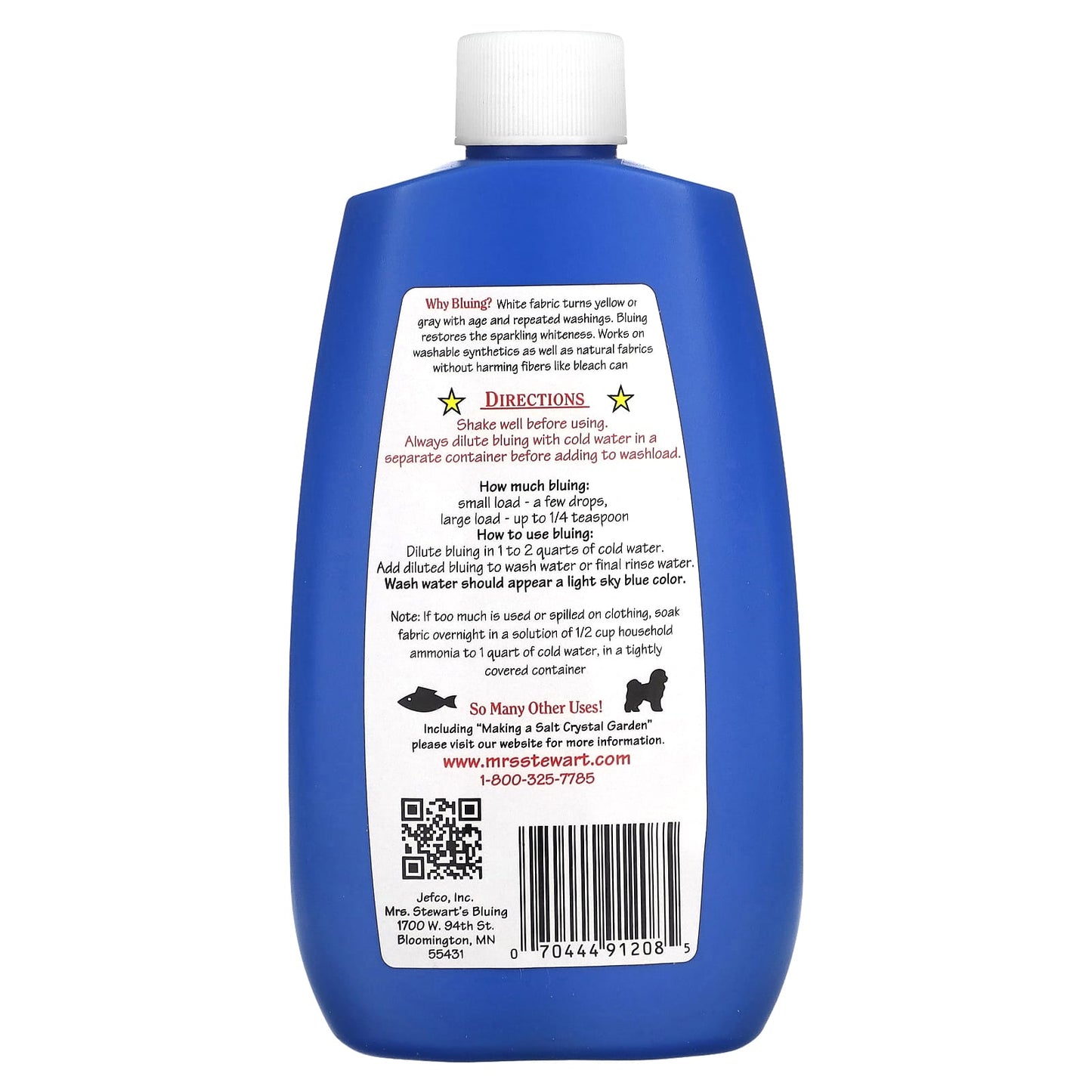 Mrs. Stewart's, Concentrated Liquid Bluing, 8 fl oz (237 ml)