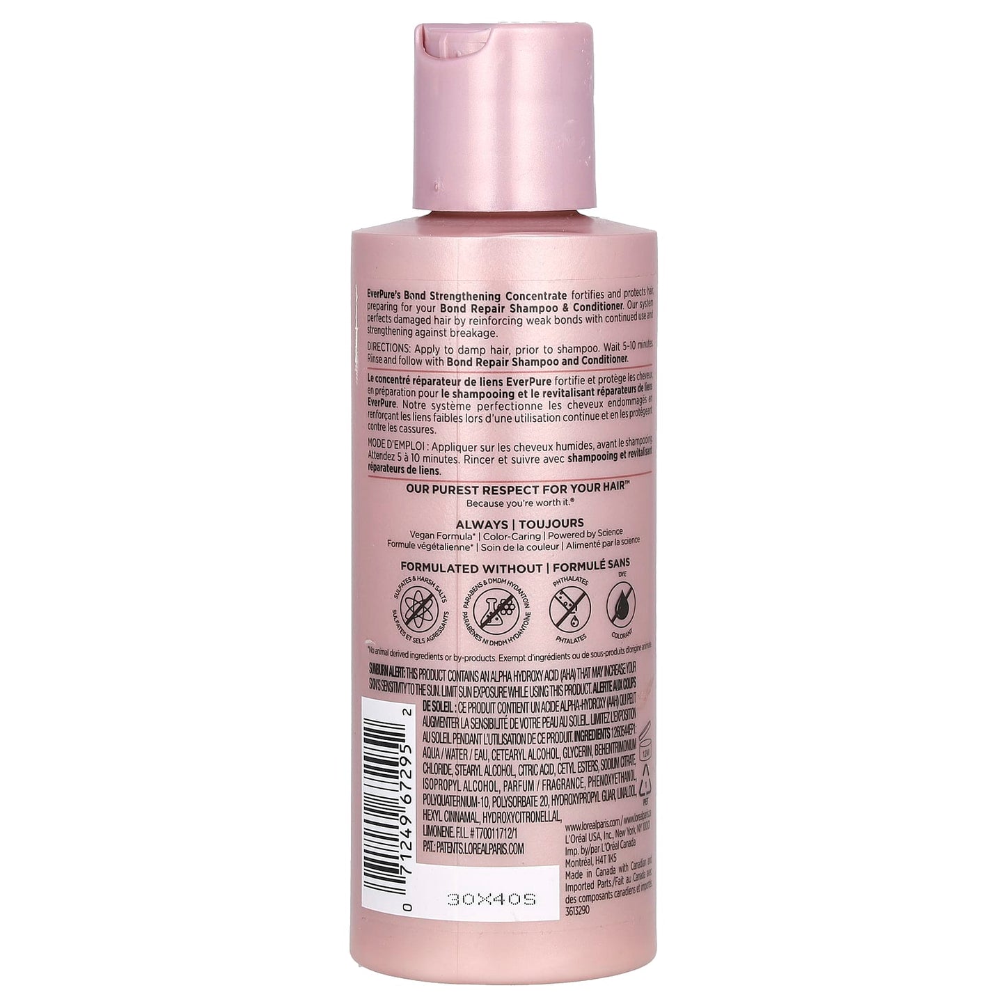 L'Oréal, Ever Pure, Pre-Shampoo, Bond Strengthening Concentrate, 5.1 fl oz (150 ml)