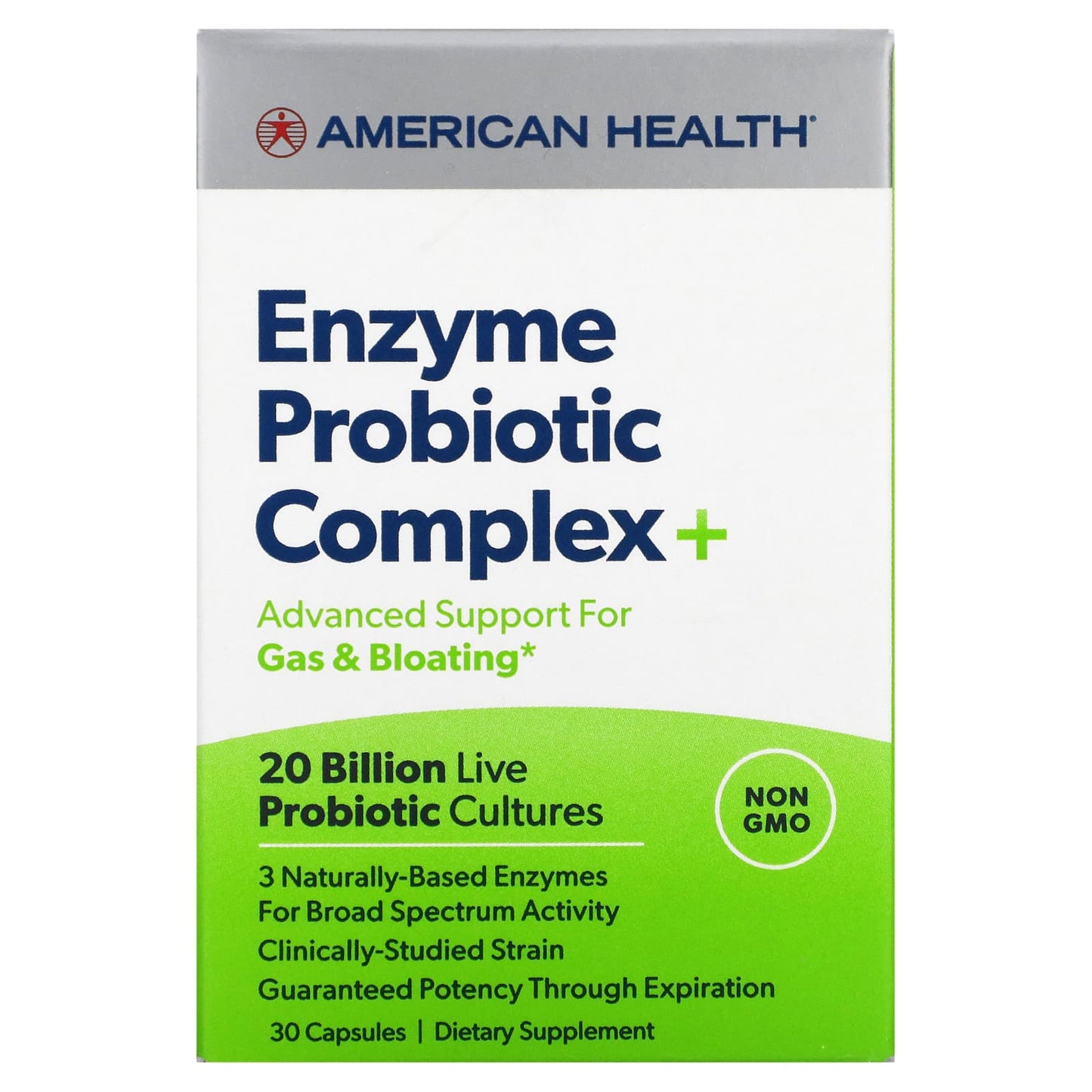 American Health-Enzyme Probiotic Complex+-30 Capsules