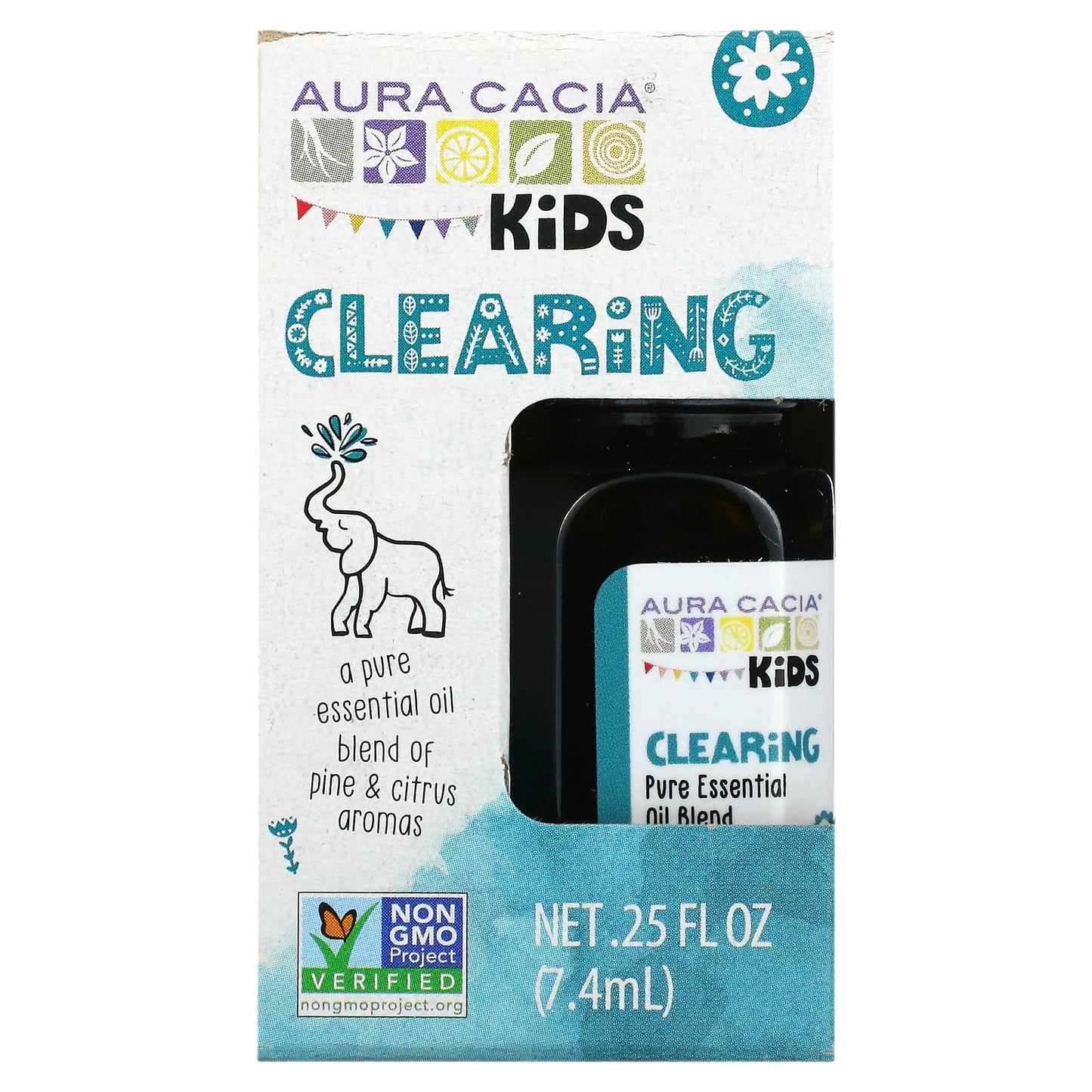 Aura Cacia, Kids, Pure Essential Oil, Clearing, 0.25 fl oz (7.4 ml)