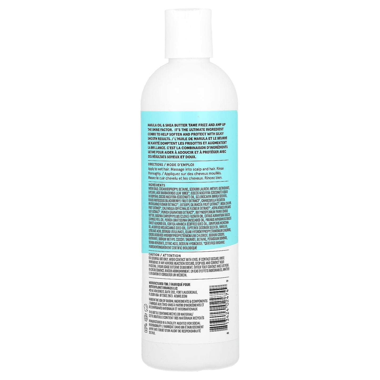 ACURE, Smooth + Glow Shampoo, All Hair Types, Marula Oil & Shea Butter, 12 fl oz (354 ml)