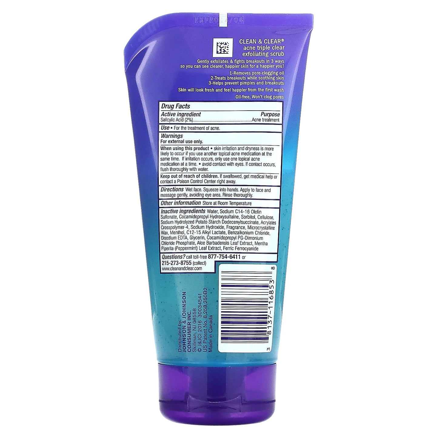 Clean & Clear, Acne Triple Clear Exfoliating Scrub, 5 oz (141 g)