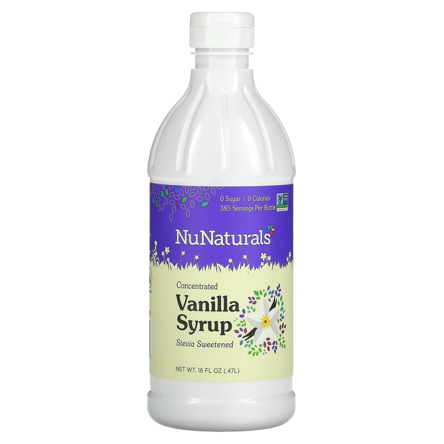 NuNaturals-Concentrated Vanilla Syrup-16 fl oz (0.47 l)