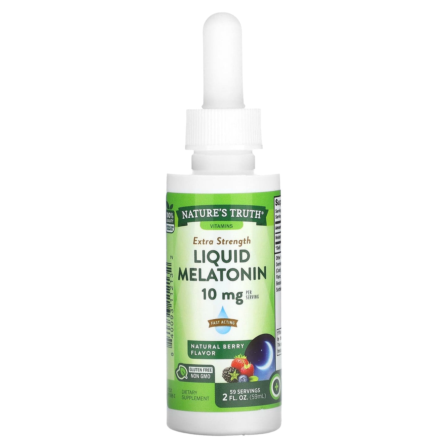 Nature's Truth, Liquid Melatonin, Natural Berry, 10 mg, 2 fl oz (59 ml)