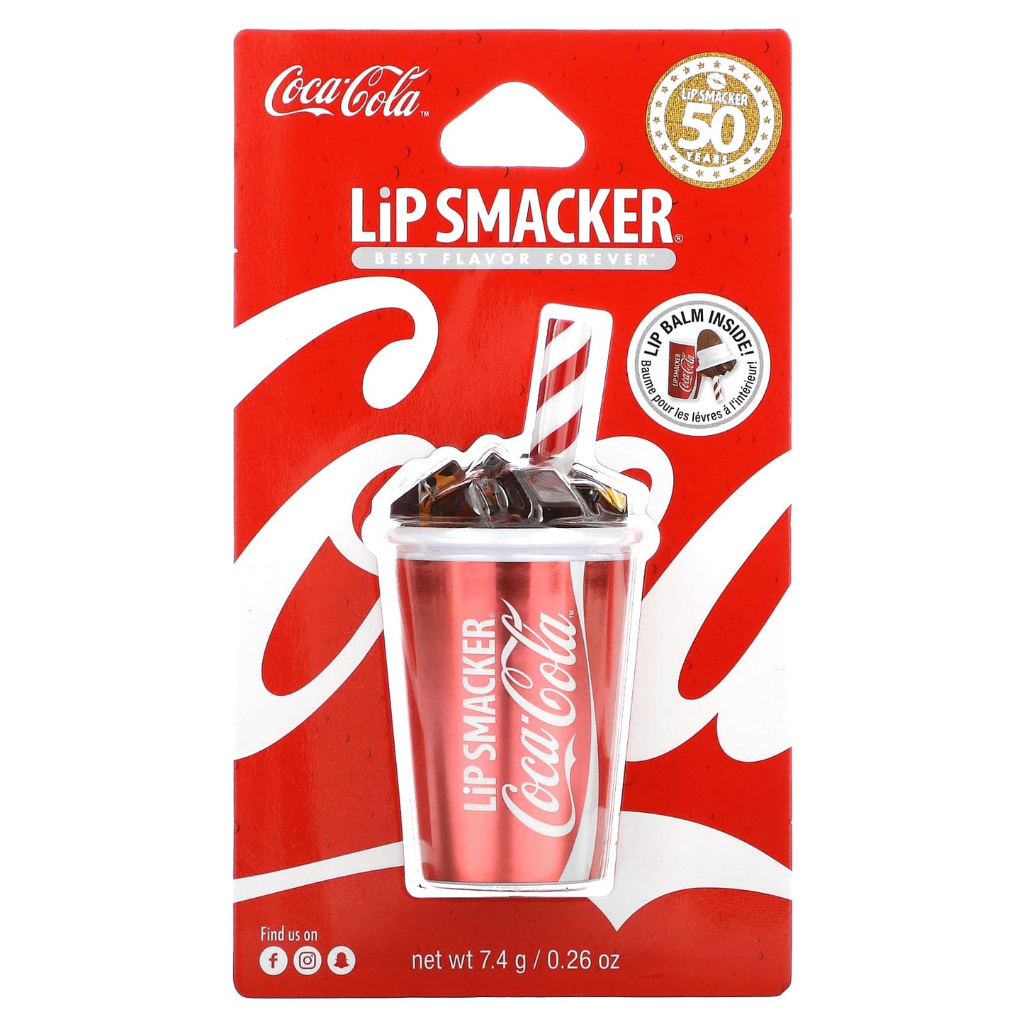 Lip Smacker, Coca-Cola, Lip Balm, Coke Cup, 0.26 oz (7.4 g)