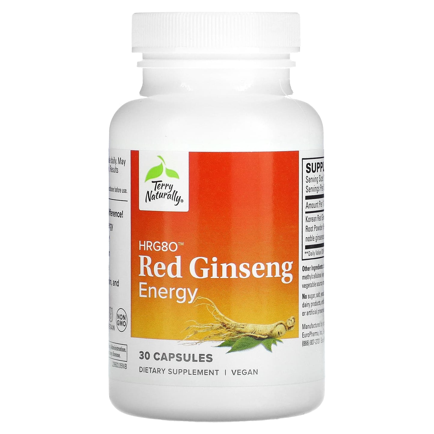 Terry Naturally, HRG80 Red Ginseng Energy, 30 Capsules