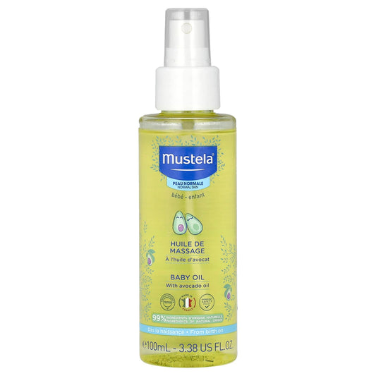 Mustela-Baby Oil with Avocado Oil-3.38 fl oz (100 ml)