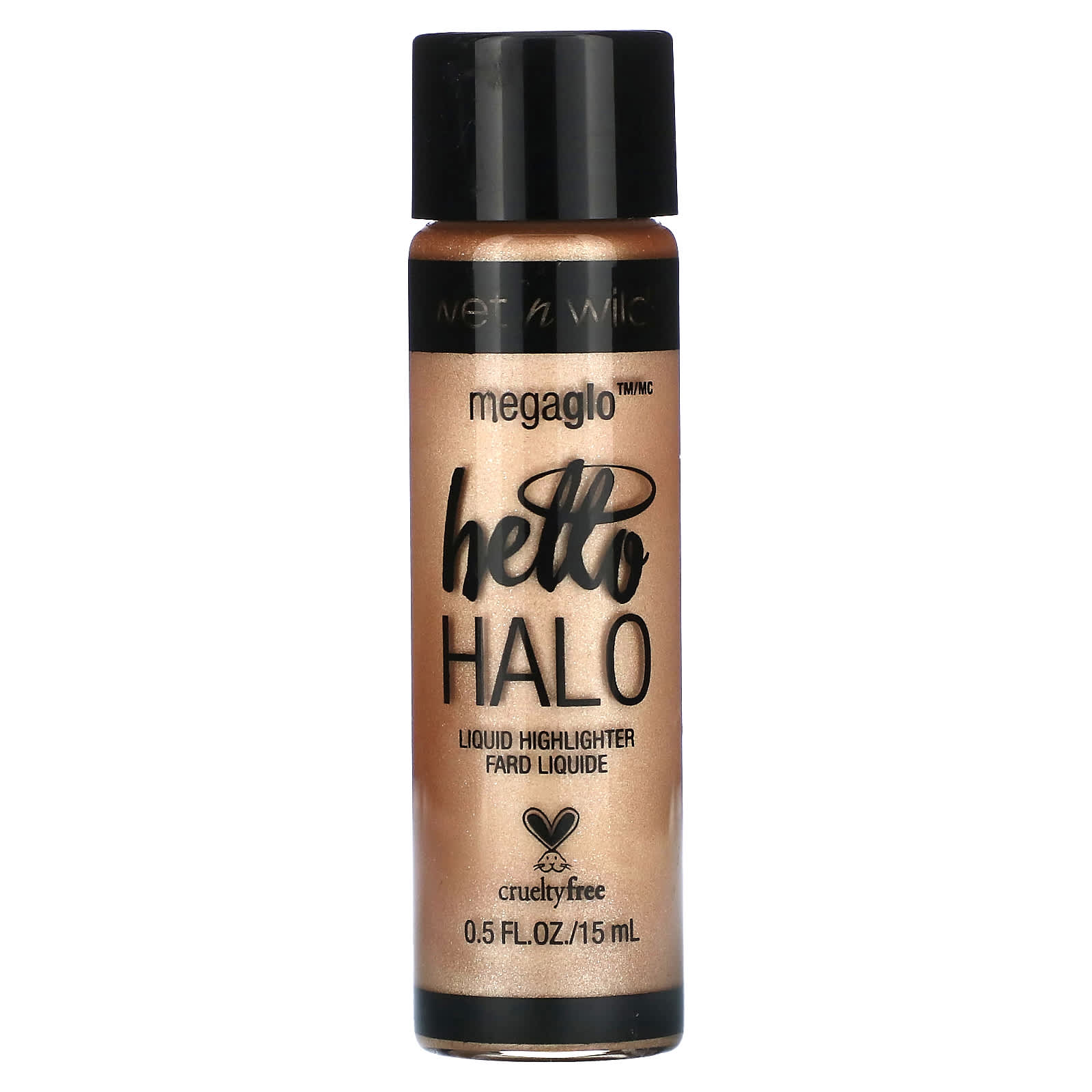 wet n wild-MegaGlo-Hello Halo Liquid Highlighter-306B Guilded Glow-0.5 fl oz (15 ml)