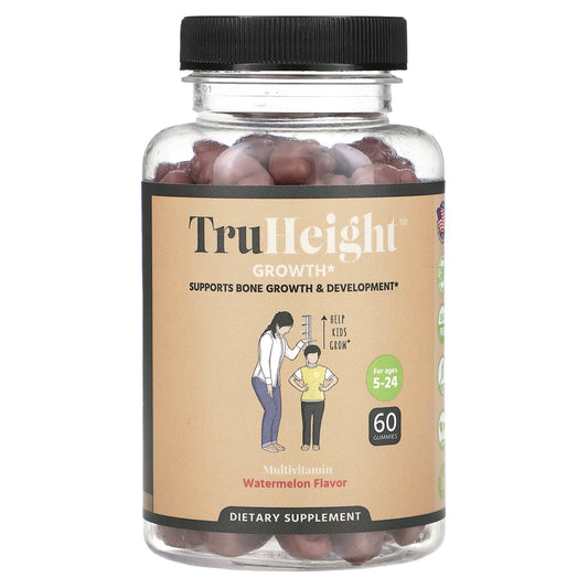 TruHeight-Growth-Multivitamin-For Ages 5-24-Watermelon-60 Gummies