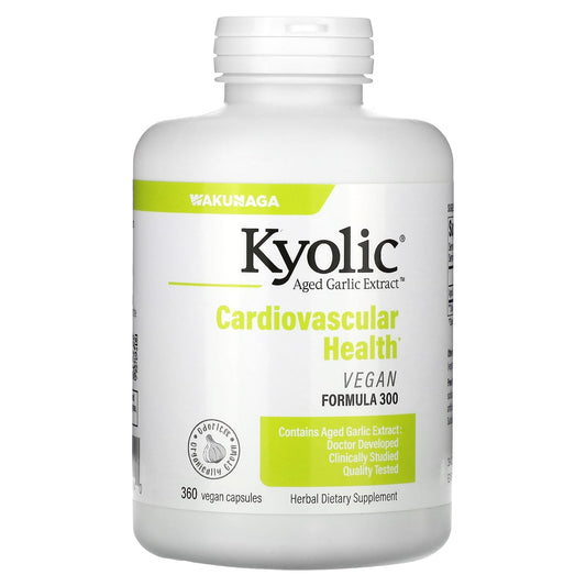 Kyolic-Aged Garlic Extract-Cardiovascular Health-Vegan Formula 300-360 Vegan Capsules