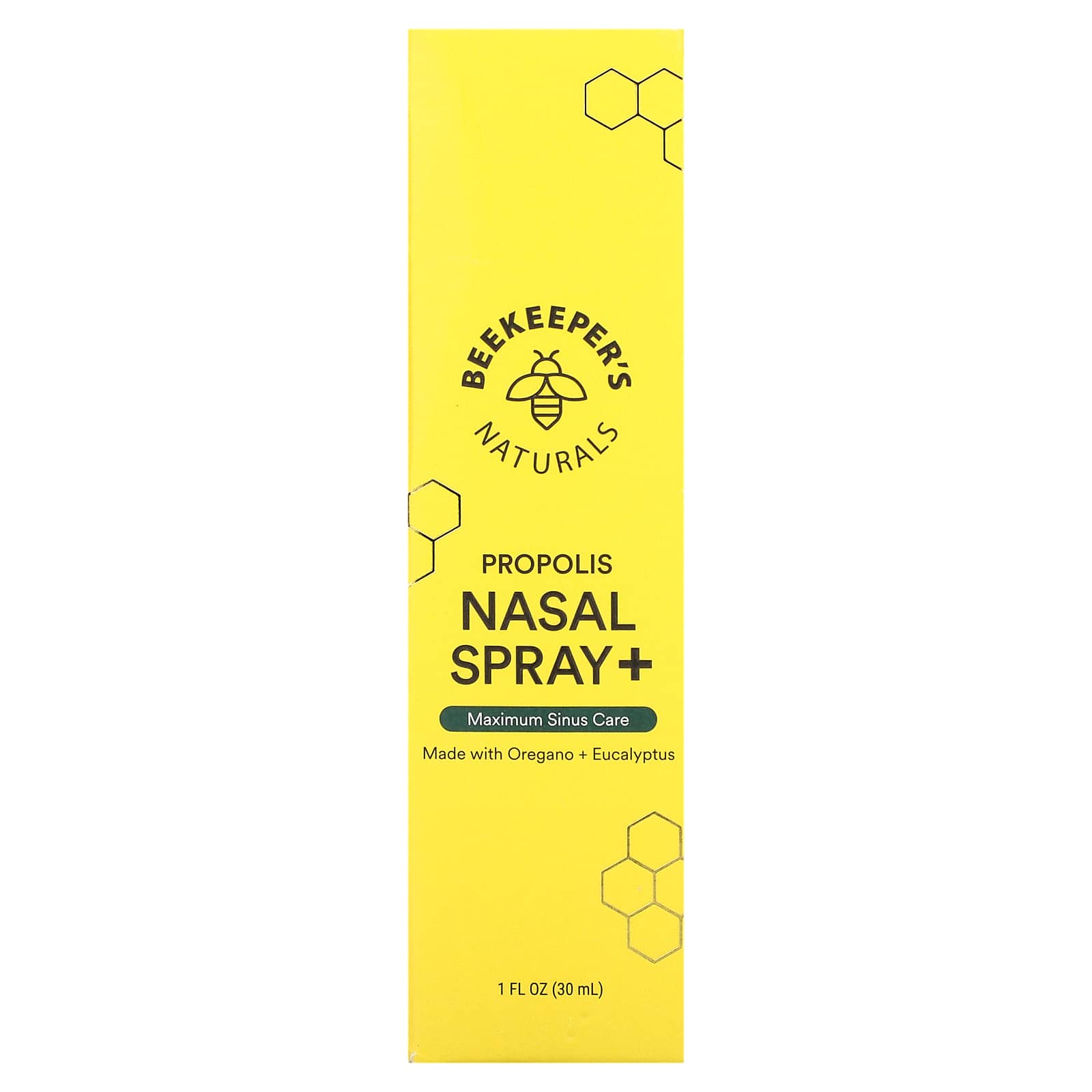 Beekeeper's Naturals-Propolis Nasal Spray +-Maximum Sinus Care-1 fl oz (30 ml)