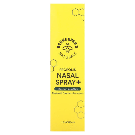 Beekeeper's Naturals-Propolis Nasal Spray +-Maximum Sinus Care-1 fl oz (30 ml)