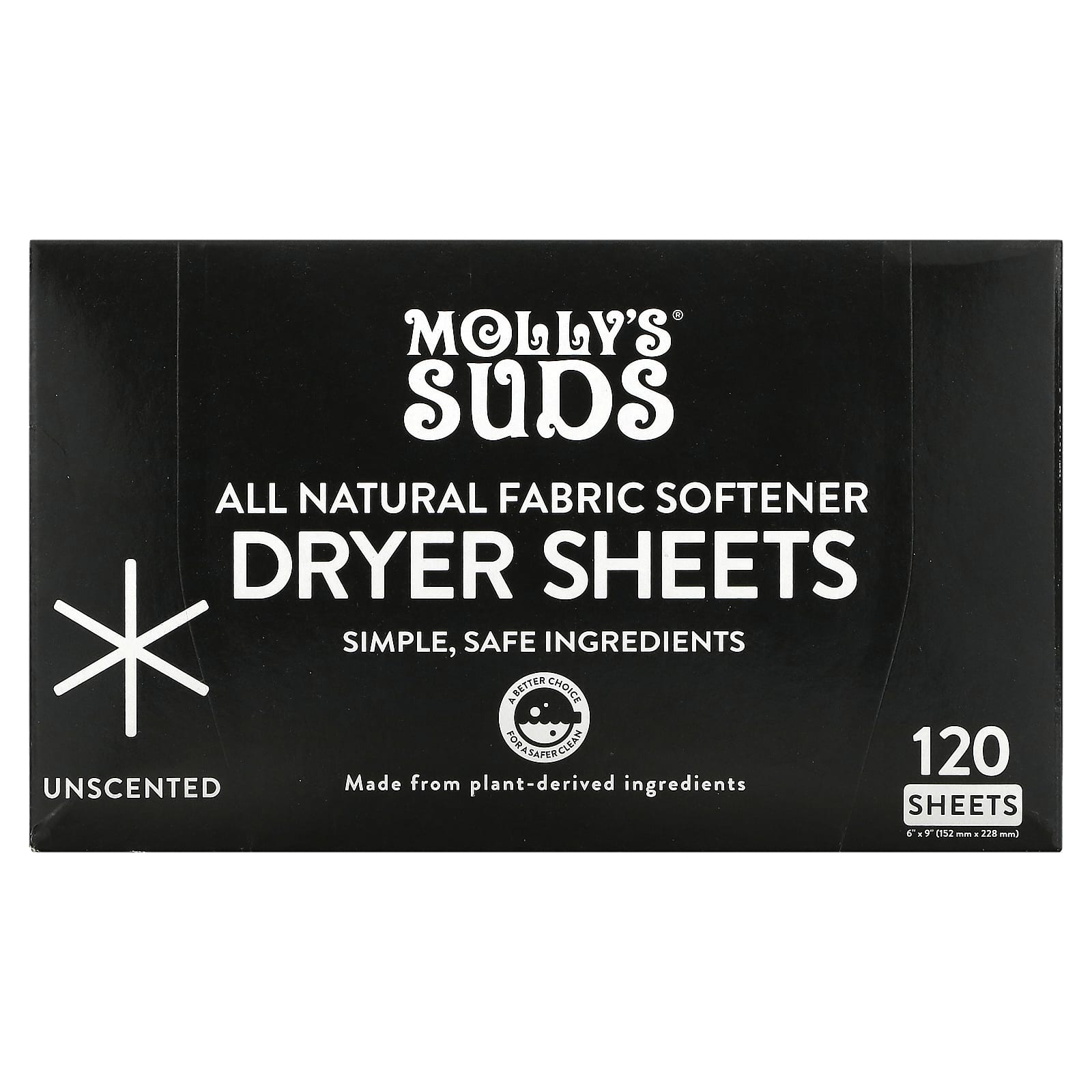 Molly's Suds-Dryer Sheets-Unscented-120 Sheet