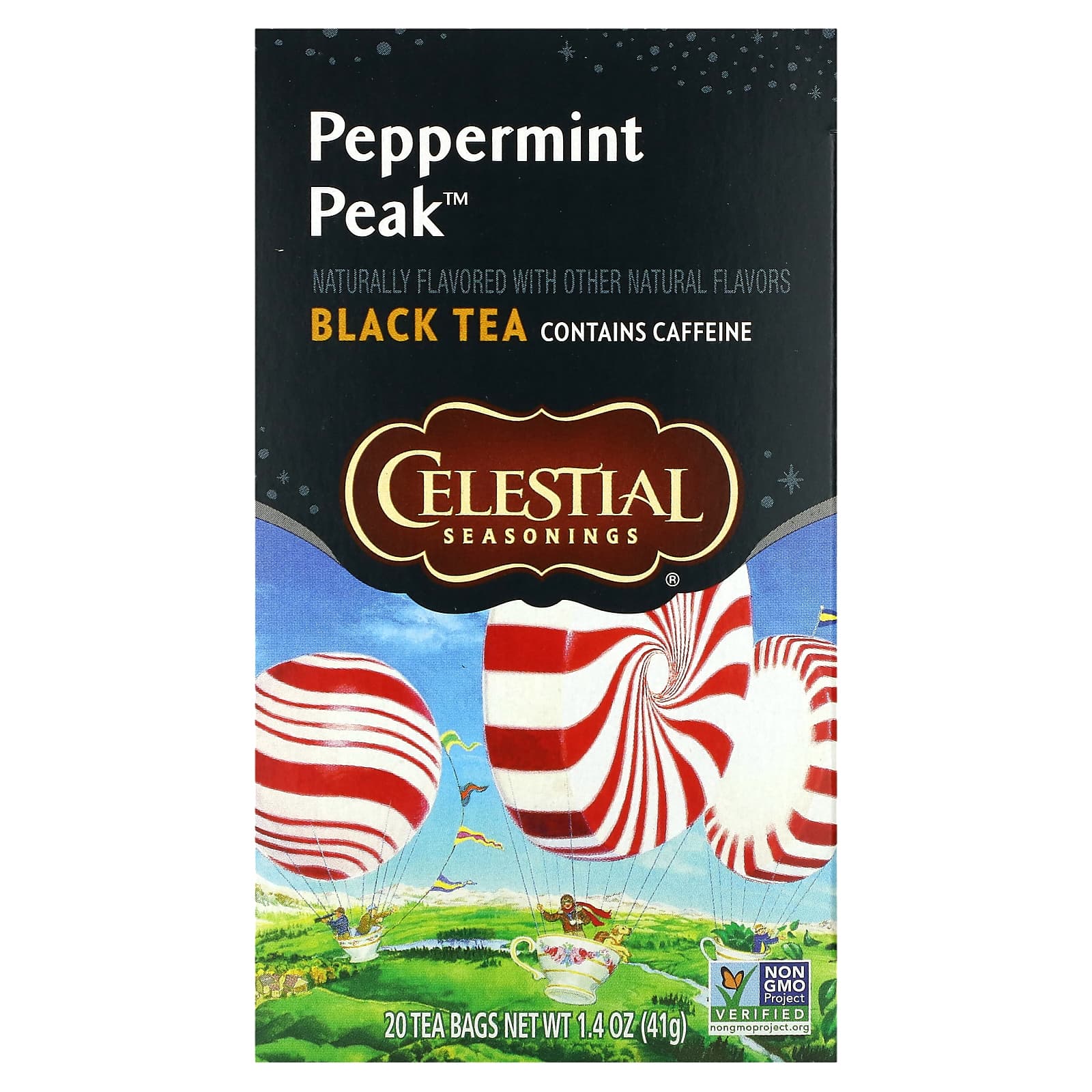 Celestial Seasonings-Black Tea-Peppermint Peak-20 Tea Bags-1.4 oz (41 g)