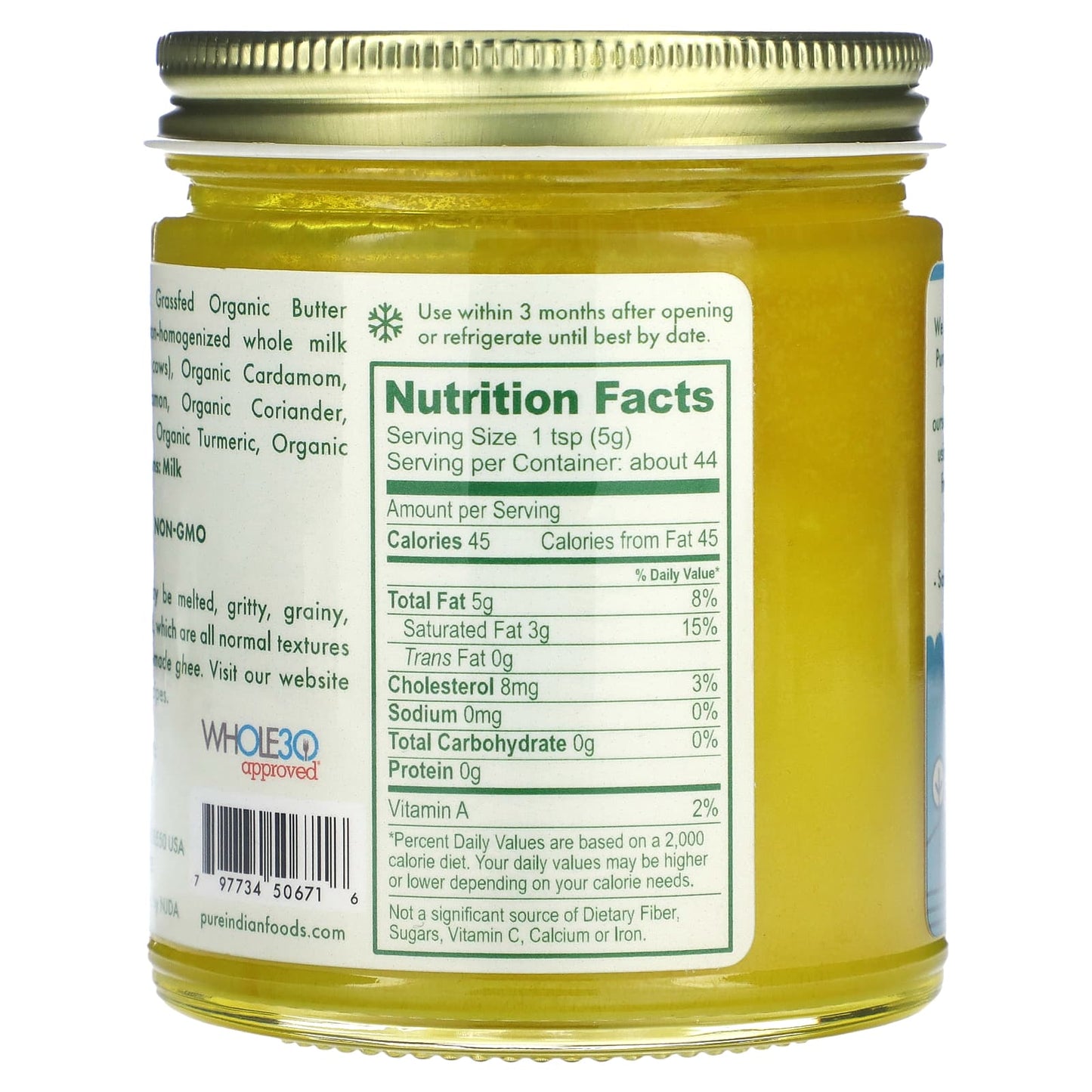 Pure Indian Foods, Niter Kibbeh Ghee, 7.8 oz (220 g)