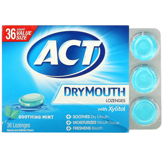 Act-Dry Mouth Lozenges with Xylitol-Soothing Mint-36 Lozenges