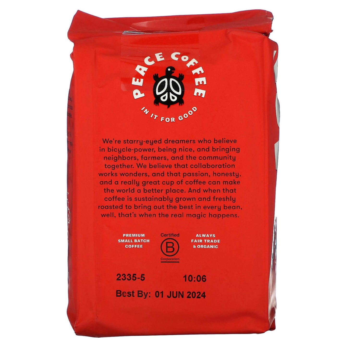 Peace Coffee, Organic French Roast, Signature Blend, Ground, Dark Roast, 12 oz (340 g)