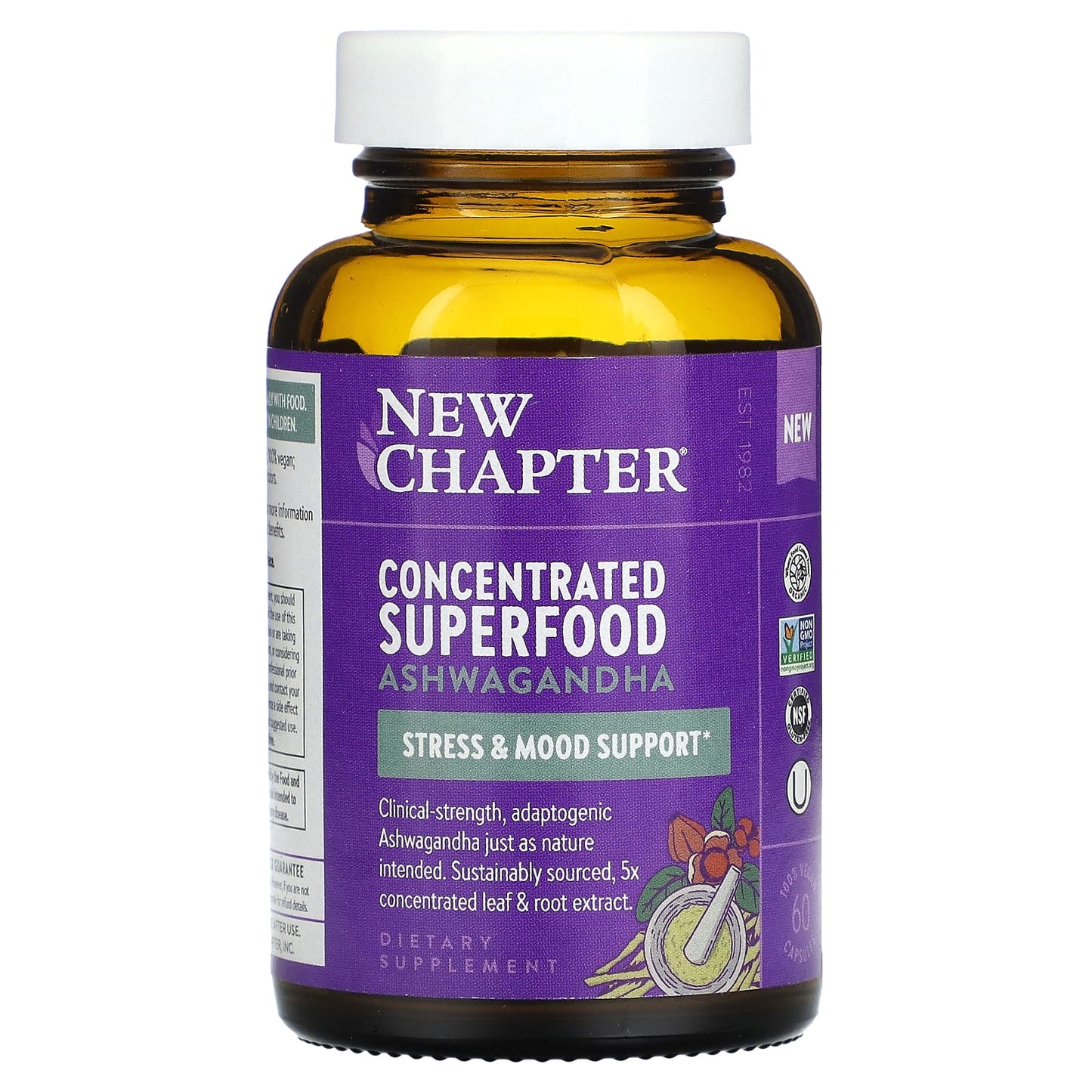 New Chapter, Concentrated Superfood Ashwagandha , 60 Vegan Capsules