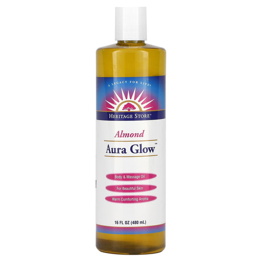 Heritage Store-Aura Glow-Almond-16 fl oz (480 ml)