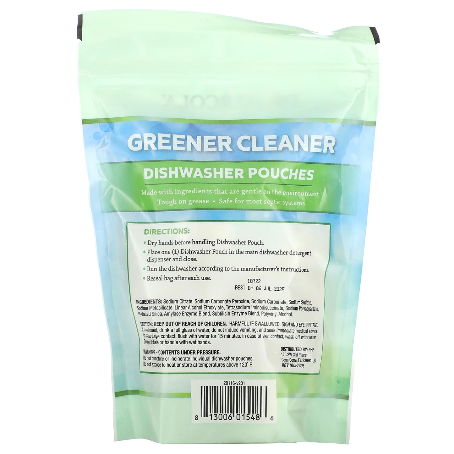 Dr. Mercola, Greener Cleaner, Dishwasher Pouches, 24 Pouches, 15.2 oz (431 g)