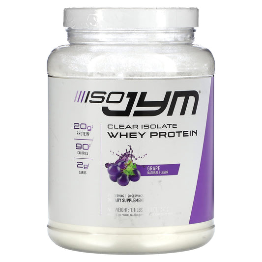 JYM Supplement Science-Clear Isolate Whey Protein-Grape-1.1 lbs (18.3 oz)