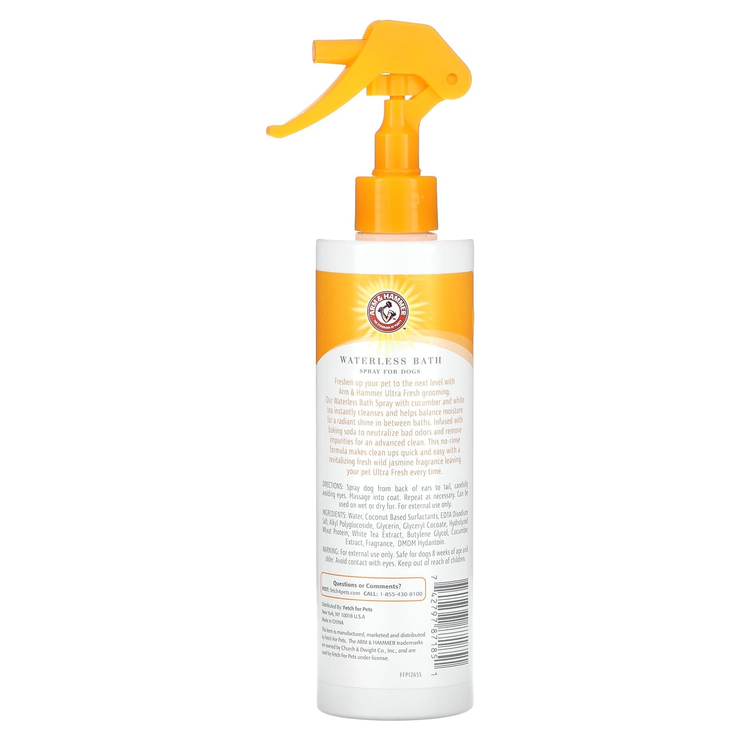 Arm & Hammer, Ultra Fresh, Waterless Bath, Spray for Dogs, Wild Jasmine, 10 fl oz (296 ml)