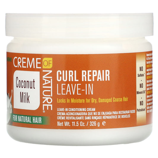 Creme Of Nature-Curl Repair Leave-In-Coconut Milk-11.5 oz (326 g)